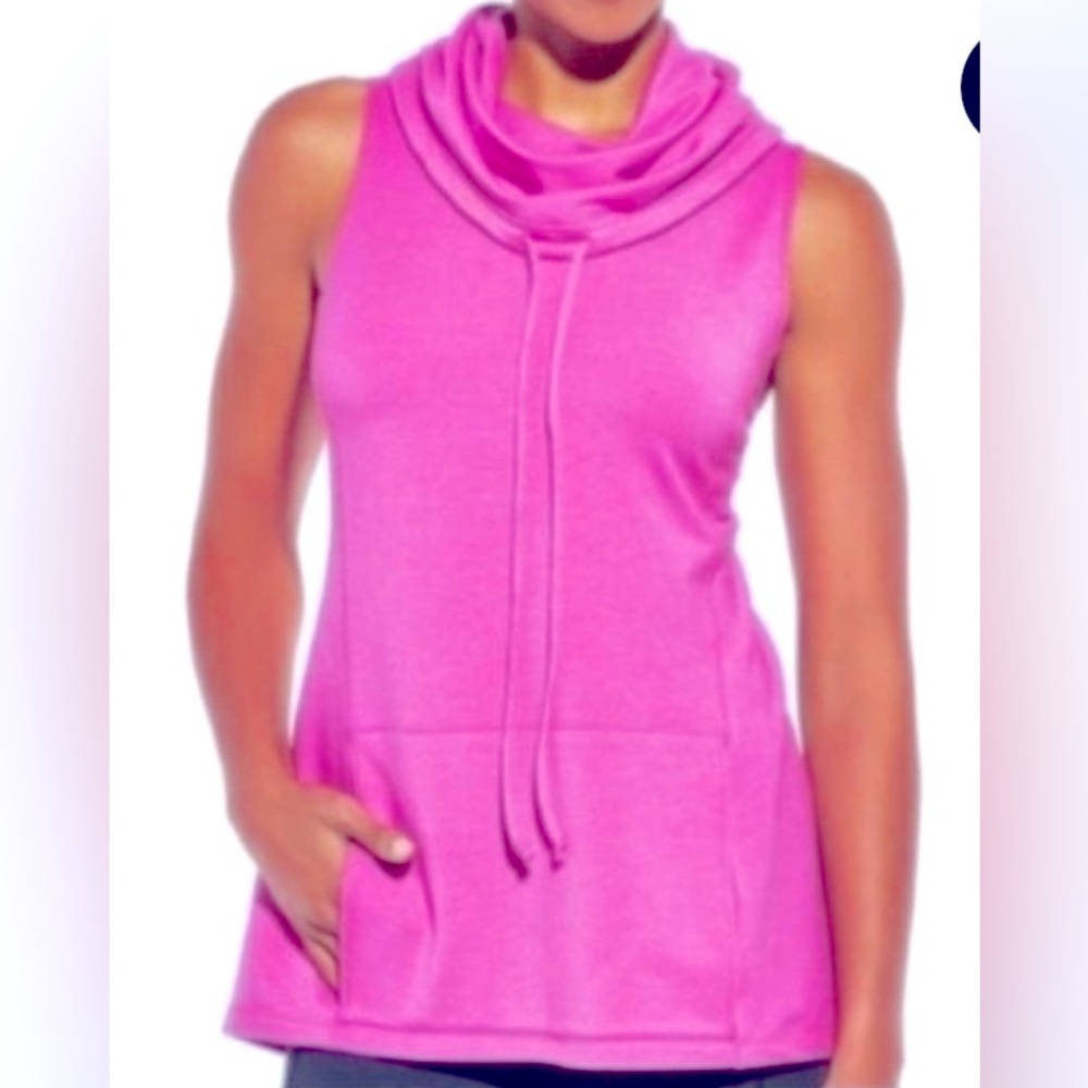 CALIA by Carrie Underwood Fuchsia Sleeveless Cowl Neck Tunic